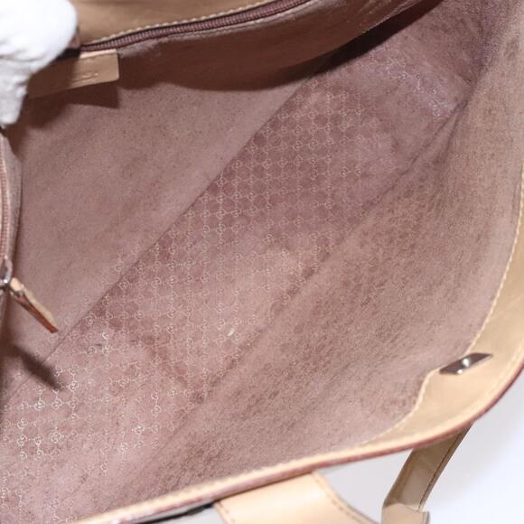 GUCCI Tote Bag Leather Beige Silver 002 002 - Picture 16 of 16